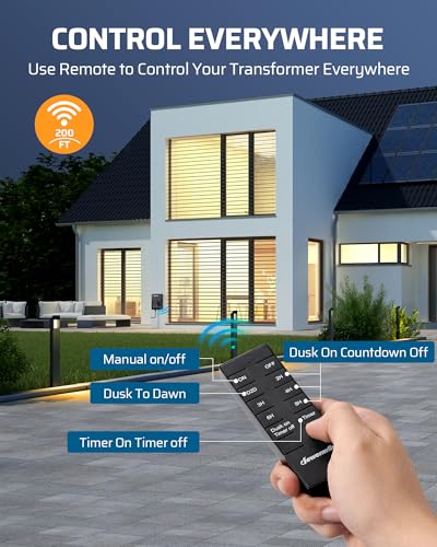 DEWENWILS 120W Low Voltage Landscape Transformer with Remote Control - style: 120W-Remote