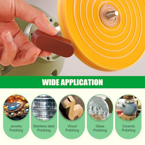 6PCS 8 Inch 5/8" Arbor Hole Polishing Wheels Kit for Bench Grinder - size: 8 inch