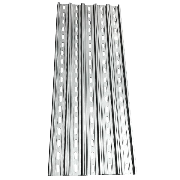 International Connector T&G 5 Pieces DIN Rail Slotted Aluminum RoHS 35mm Wide 7.5mm High (18") - size: 18"