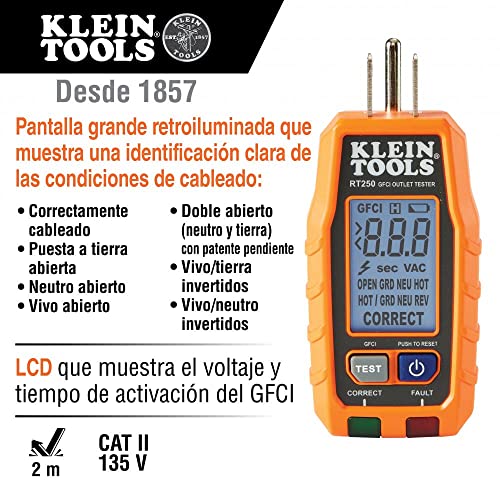 Klein Tools NCVT3P Voltage Tester + RT250 GFCI Outlet Tester Bundle - style: NCVT + Receptacle Tester