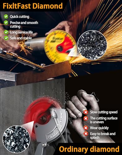 FIXLTFAST 4-1/2" Diamond Cutting Wheel Metal Cut Off Disc for Angle Grinder - style: METEL-4.5