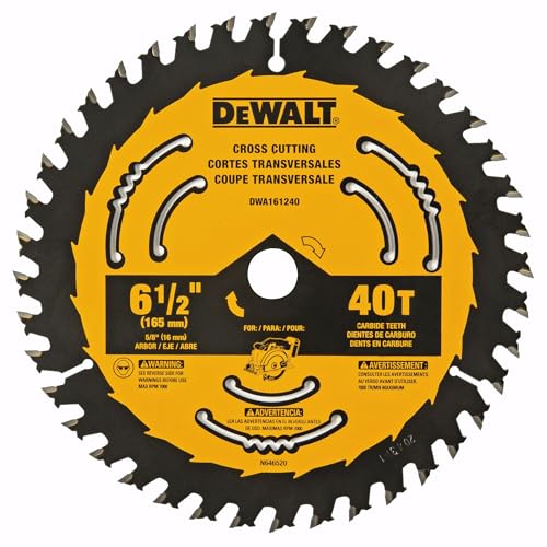 DEWALT Circular Saw Blade, 6 1/2 Inch, 40 Tooth, Framing (DWA161240)