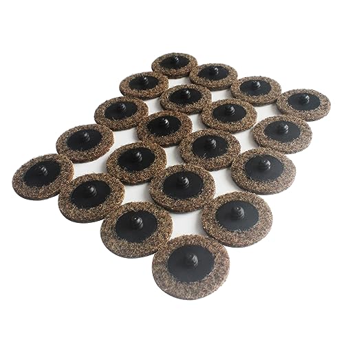 20 Pcs 2'' Surface Conditioning Discs,Roll Lock Quick Change Sanding Discs Coarse Deburring Wheel for Die Grinder or Rotary Tool(Brown: 80#-100#) - style: 2'' Brown Sanding Discs(80#-100#)