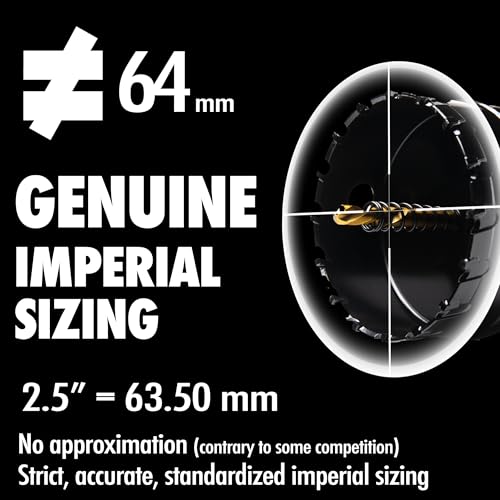 2.5" Tungsten Carbide Tipped Hole Saw Drill Bit for Hard Metal, 63.5mm Hole Cutter for Sheet Metal, Stainless Steel, Iron, Wood, Plastic - size: 2-1/2 in