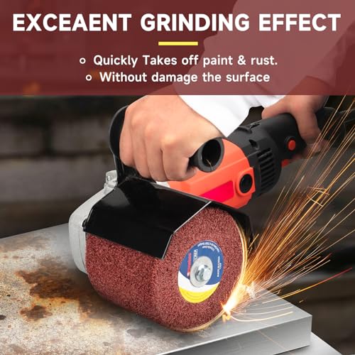 Shinboc 4.7 x 4 Inch Surface Conditioning Drum, 120 Grit Non-Woven Abrasive - style: Red 120 Girt