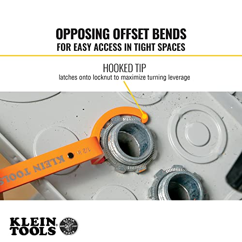 Klein Tools NCVT-6 Non-Contact Volt Tester, 12-1000V AC Pen with Integrated Laser & 50900R Conduit Lockout Wrench Set, Tighten and Loosen Locknuts in Tight Spaces