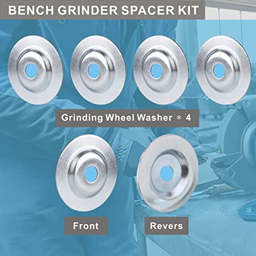 Bench Grinder Arbor Washer/Flange, OD 3-1/10" x ID 5/8" 2 Set - size: OD3-1/10'' x ID 5/8''