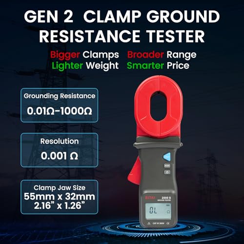 EITAI2000-S Gen2 Clamp Ground Earth Resistance Meter Tester, 0.01Ω-1000Ω, Manufacturer Direct Sales