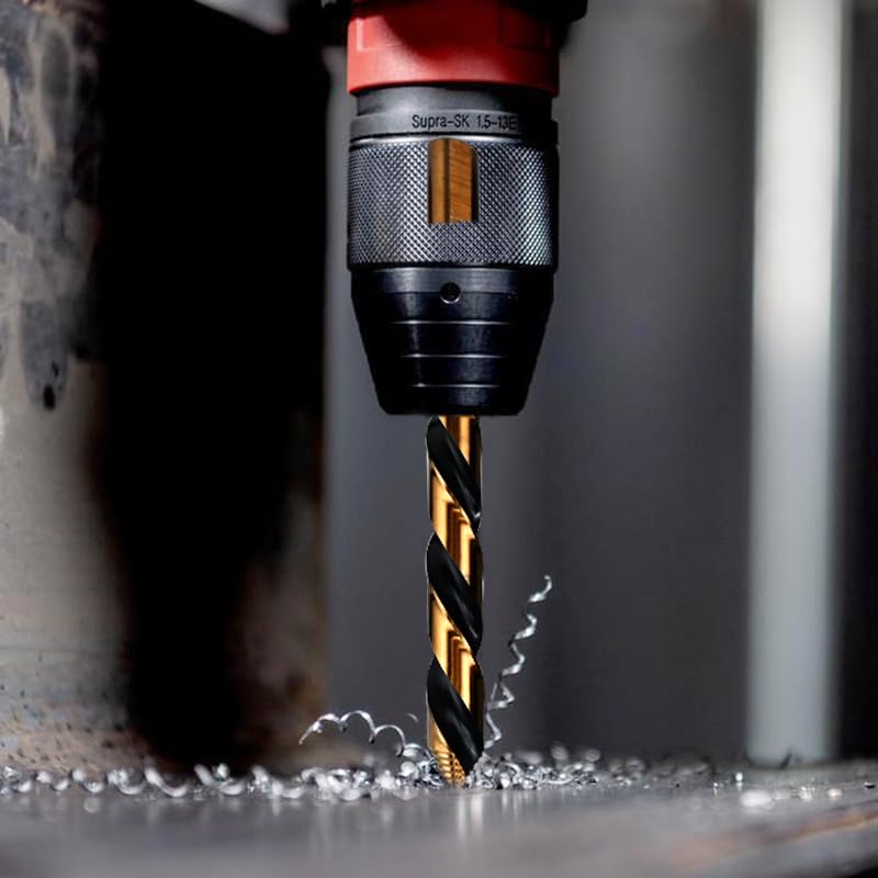Steel Vision Hyper-Step HSS Cobalt, No Pilot Hole Needed, (1/8"" - 1/2") 13 pc TurboStep HSS Mechanics Stubby Drill Bit Set, Industrial-Grade, Metal Drilling for Stainless/Hardened Steel - style: 13 pc