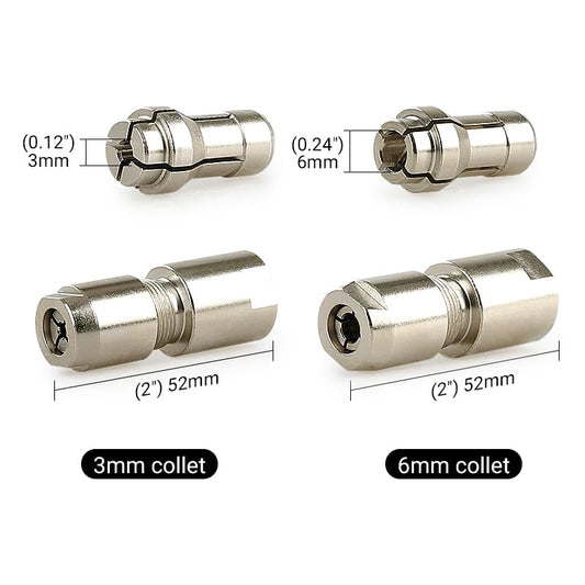LOZLIN Angle Grinder Modified Adapter 5/8-11 Thread Straight Grinder Chuck Converter Heavy Duty Power Tool Accessory for Grinding Polishing Metalworking, 3/6mm-Silver