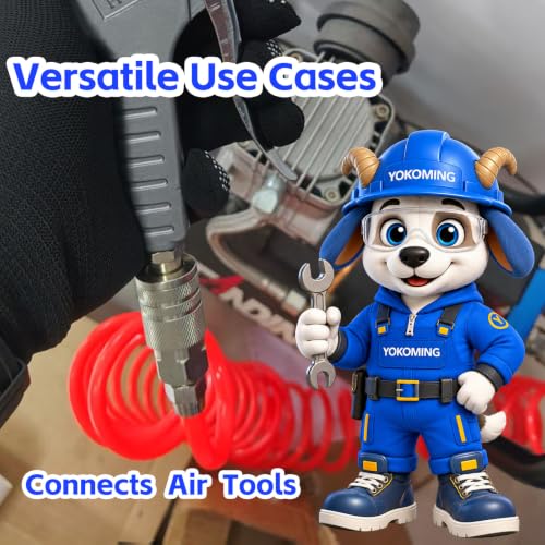 2PCS Air Tool Fittings Coupler and Plug Kit for 5mm ID x 8mm Hose - size: 2PCS