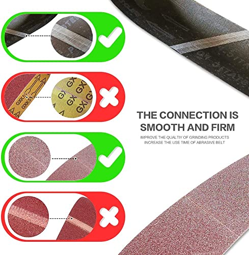 4 x 24 Inch 40 Grit Sanding Belt | Premium Aluminum Oxide Sanding Belt | Premium Sander Sandpaper – 12 Pack - size: 40 Grit
