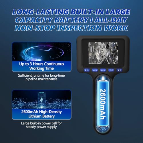 2-Way Articulating Borescope,2.8" IPS 1.5M IP67 Inspection Camera - color: 2-Way/6.25mm, size: 2.8''