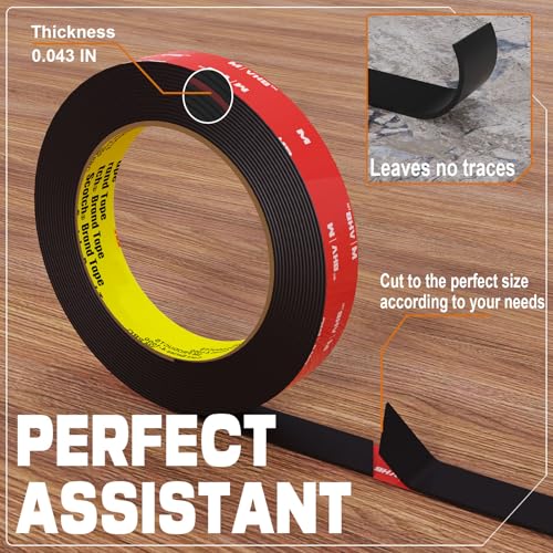 tapify Double Sided Tape Heavy Duty 0.39 x33FT - size: 0.39 in x 33 ft