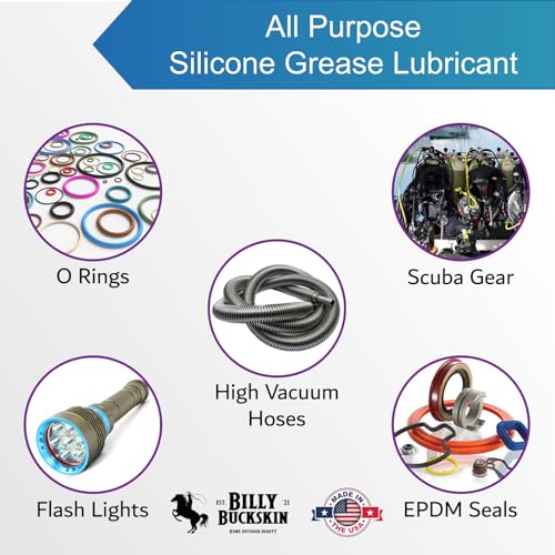 Billy Buckskin 4oz XL Silicone-Whiz Food Grade Silicone Grease, O Rings - size: 1 x 4 Oz.