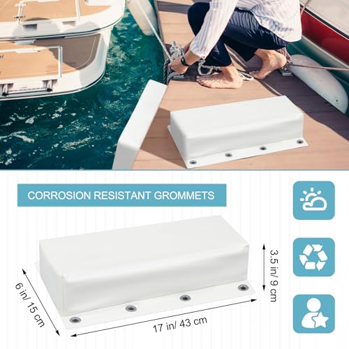 Boat Dock Bumpers Heavy-Duty Marine - color: White, size: 17 x 6 x 3.5"