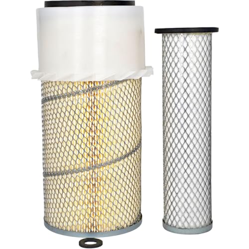 EZROAD Maintenance Filter Kit Compatible with Case 580B w/L 4 3.1L 3081cc A146696 51760 A42242 A39868 A39867 A42274 Engine Lube Hydraulic Power Steering Fuel Primary Secondary Spin On Outer Inner Air