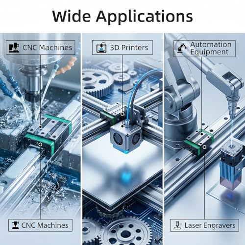 HGH15CA Linear Guide Block, 15mm Linear Motion Bearing Slide, Compatible with HGR15 Linear Guide Rail for CNC Machine, 3D Printer, Automation Equipment,High Rigidity Guide Bearing Block - size: HGH15CA