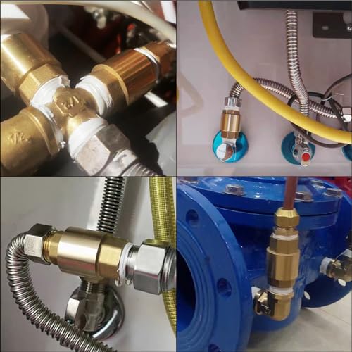ChillWaves Brass In-Line Spring Check Valve DN20 3/4" Male x 3/4" Female Thread, One-Way Non-return Vertical Check Valve for Backflow Prevention(2-PACK) - size: 3/4" Male x 3/4" Female(DN20)