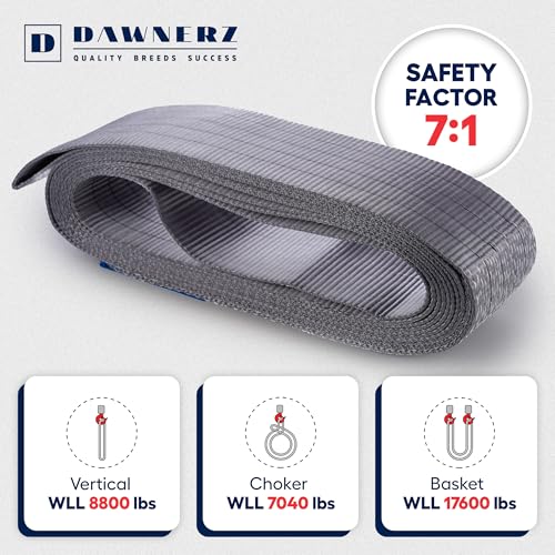 Endless Web Sling 8800 Lbs Vertical Wll 16ft - Endless Loop Strap - Lifting Sling for Construction, Crane Lifting Straps