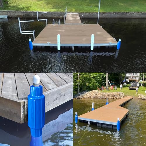 Dock Bumpers for Poles/Post, Boat Dock Bumpers Fenders - color: Blue-2pk, size: 17.6 Inch Length