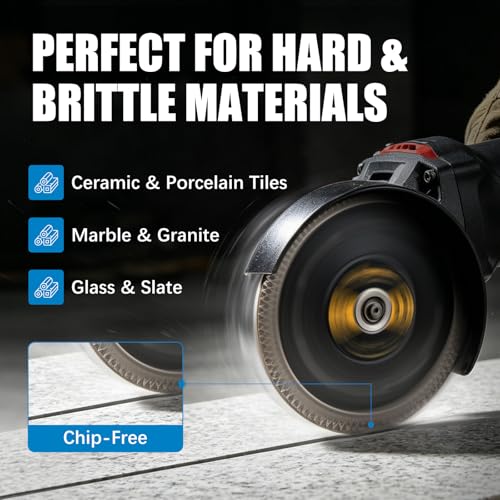 4-1/2 Multi Purpose Diamond Cut Off Wheel, 115mm Cutting Disc, 3 Pack - size: 4"×1/2"