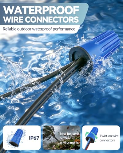 Waterproof Wire Nuts Sprinkler Wire Nuts Silicone Filled 25Pcs - size: 25 Pcs