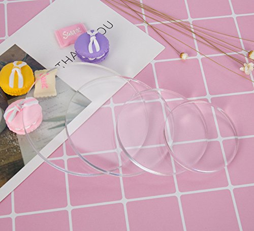 MEYA Set of 20pcs Clear Acrylic Discs, Plexiglass Laser Cut Round Circle 1/8" (2.25") - size: 2.25"