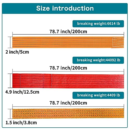 Drum Lifting Sling for 55 Gallon Drum, 2 Pack Adjustable Ratchet Strap, Maximum Weight Capacity 6000 Lbs
