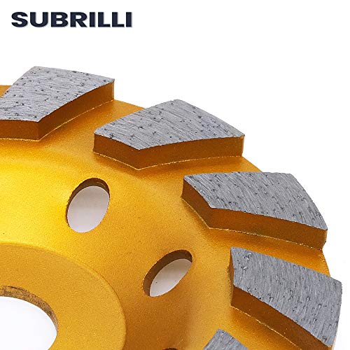5" Diamond Cup Grinding Wheel Large Grinding Segments for Angle Grinder, for Granite, Stone, Marble, Masonry, Concrete - size: 5-Inch