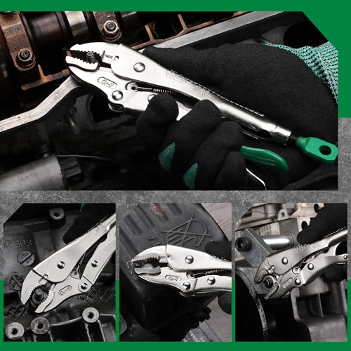 SK 7" Curved Jaw Locking Pliers, Vice Grips, Premium CR-V Steel - size: 7" Single