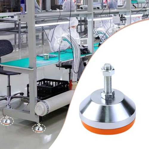 Antrader 4Pcs M8 Thread Adjustable Leg Leveler,600 LB Capacity Load Bearing - color: Style 2, size: D60 x M8 x H50