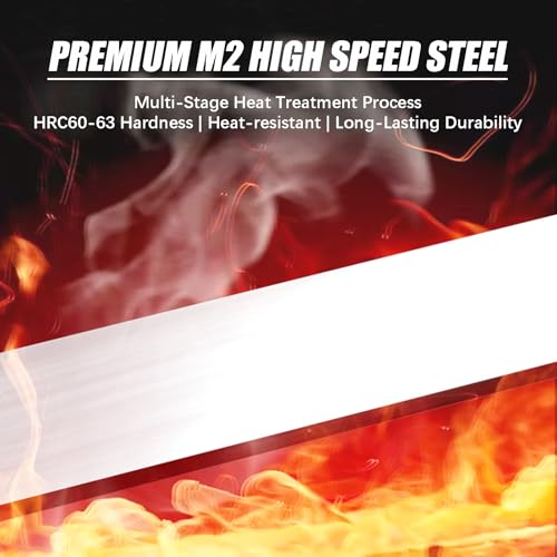 2Pcs HSS Square Bar 0.31" x 0.31" x 7.8" Precision Ground Tool Steel for Lathe Cutting Blades, High Speed Steel Lathe Tool Blank Rectangular Fly Cutter Mill Blank, HRC60-63 - color: Hss Square Bar, size: 0.31" x 0.31" x 7.8" (8mm x 8mm x 200mm)