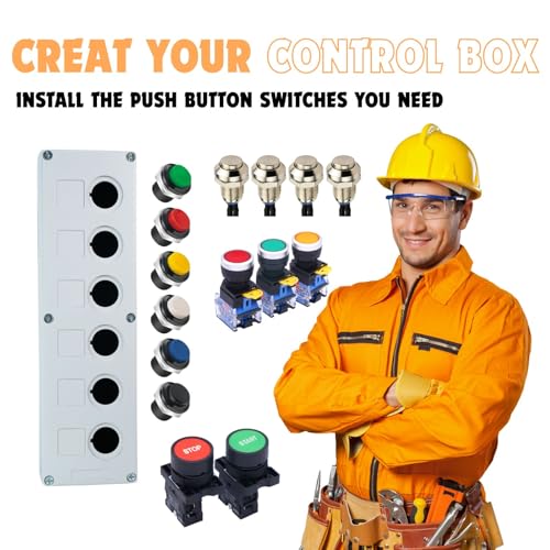 5 Button Mounting Hole Push Button Switch Control Station Box
