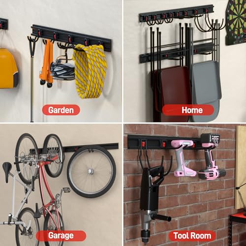 WORKPRO 64" Garage Tool Organizer Wall Mount with 8 Adjustable Hooks