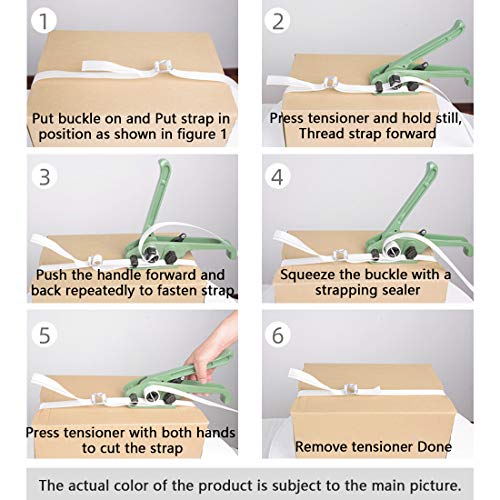 MYFAMIREA Heavy Duty Poly Strapping Tensioner and Cutter Manual Banding Tools Windlass for 1/2" -3/4" Width Polyester Polyproplyn Strap (Jungle Green) - style: Tensioner-Jungle Green