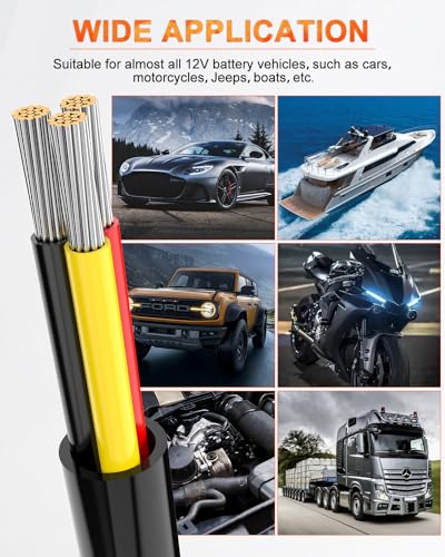 NAOEVO 16 Gauge Wire 3 Conductor, 16 Gauge Automotive Wire 12V Cable, 30FT - size: 30ft, style: 3C-16AWG