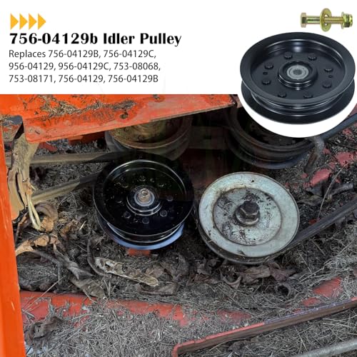 2PK 753-08171 Idler Pulley Kit for Cub Cadet RZT50 LTX1040 Tractors - color: L07 2x756-04129B Black