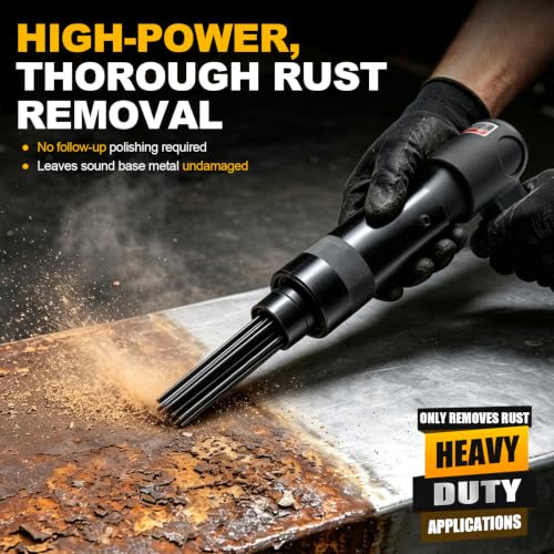 Sbestily 2 in 1 Pneumatic Needle Scaler Air Hammer Kit Rust Remover Tool