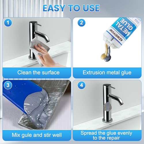 Metal Glue, 1.76oz Heavy Duty Epoxy Weld, High Strength Waterproof Cold Weld Liquid Adhesive, Bonds Metals, Stainless Steel, Aluminum, Iron, Plastic, Ceramic & Fiberglass for Repair - size: 1pcs