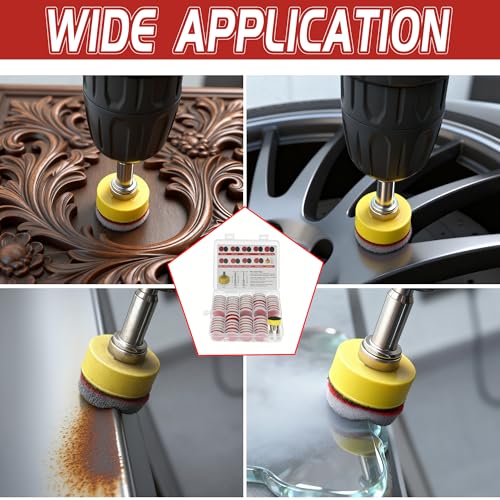 63 PCS 1 Inch Sanding Dremel Discs Hook and Loop Sandpaper 500-600 Grit - style: 500-600 Grit