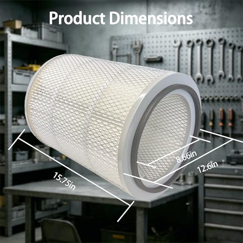 Dust Collector Filter Cartridge with Outer Mesh OD 12.6'' H 15.75'' (320 * 400mm) for Powder Dust Collector Sand Blast Coating Shot Blasting Machine Filter Element - size: 320*400