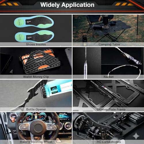 200X300X0.5MM 1.0MM 1.5MM 2.0MM 2.5MM 3.0MM 4.0MM 5.0MM 6.0MM Carbon Fiber Sheet 100% 3K Carbon Fiber Laminate Plate Twill Weave Matt Surface Panel Sheet 2.5MM Thickness(Matte Finish) - color: Twill Weave Matte Finish, size: 200X300X2.5MM