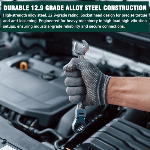 5/16-18 x 1-3/4" Socket Head Cap Screws Bolts, 12.9 Grade Alloy Steel, Black Oxide Finish, Allen Hex Drive, Partial Thread, 10 PCS - size: 5/16-18 x 1-3/4"