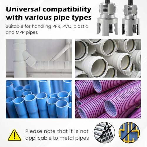 Integrated Internal & External Pipe Threading Tool,Pipe Thread Cuttings Tool,1/2'' 3/4'' Dies,Pipe Sizes Rethreading Tool,Dual-Function Pipe Thread Cutting Tool,for Drill Cutting Threading