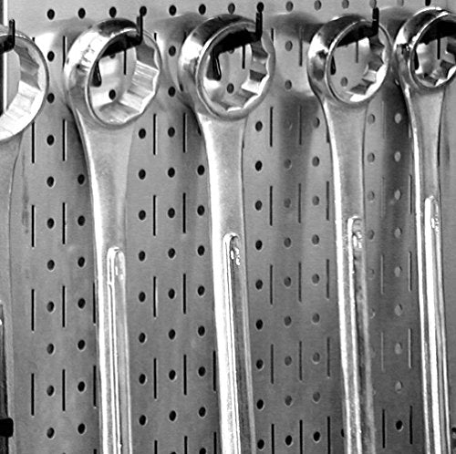 Wall Control Metal Pegboard and Deluxe Hook Kit - color: White