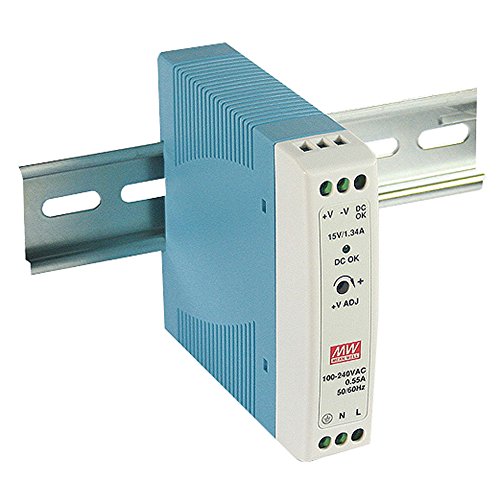 Mean Well MDR-20-5 AC to DC DIN-Rail Power Supply 5V 3 Amp 15W