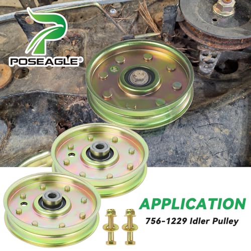 2 Pack 756-1229 Idler Pulley for Cub Cadet 50 Inch RZT 50 Mowers - size: 2x756-1229
