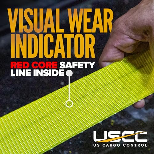 US Cargo Control Nylon Lifting Sling 2" x 6', 2-Ply Eye to Eye Slings (Made in USA) - 4,960 LBS Choker, 6,200 LBS Vertical, 12,400 LBS Basket Capacity - Lift Straps for Lifting & Rigging - size: 2in x 6ft (2-Ply)