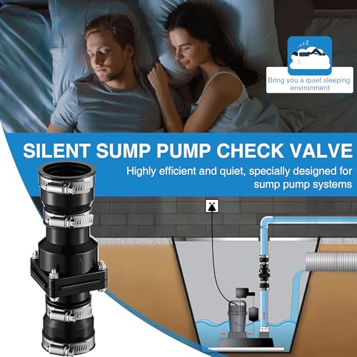 Tellingyou Sump Pump Check Valve Fits 1-1/2 inch or 1-1/4 inch Pipe